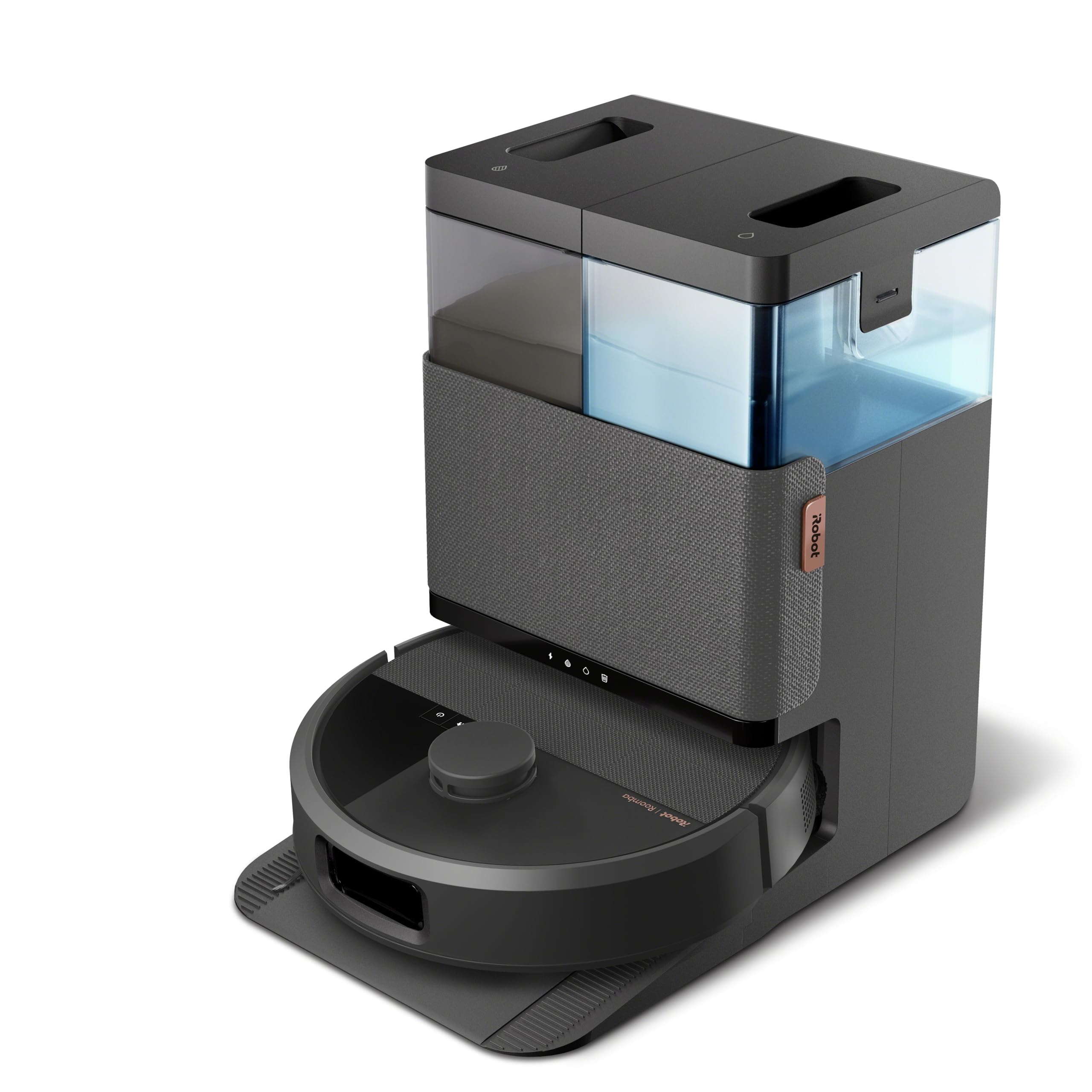 iRobot Roomba Plus 505 Combo con Base AutoWash multifunción y autolimpiable, Mopas DualClean con PerfectEdge, PrecisionVision IA, Clearview Pro LiDAR, Secado Aire Caliente mopas, 75 días autovaciado_N